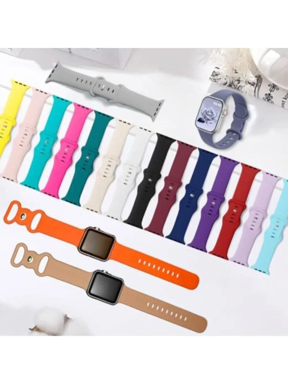 18-Pack Sport Bands & Organizer for Apple Watch - Unisex, Stylish & Versatile